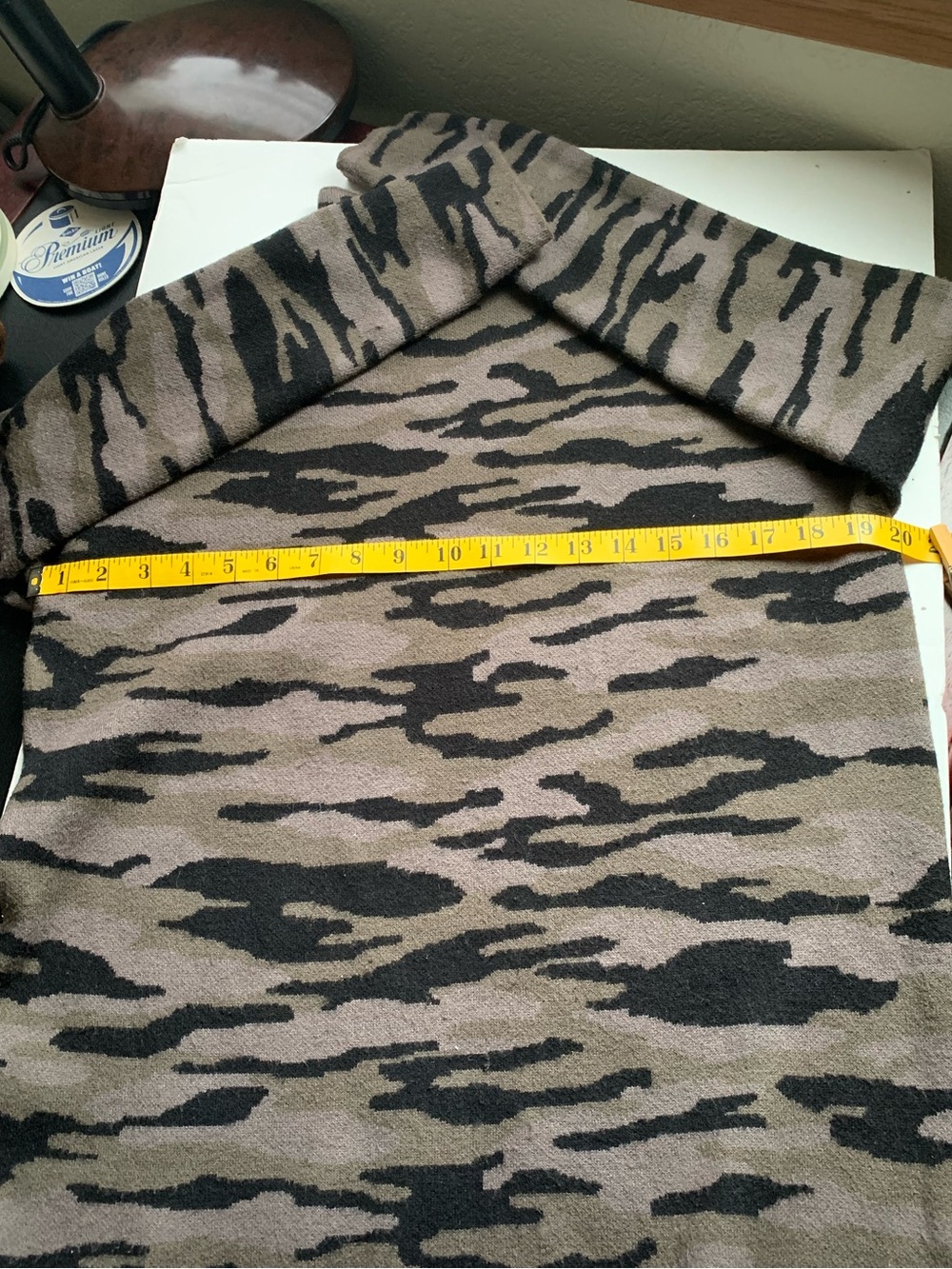 Tahari Black & Taupe Camouflage Turtleneck Sweater - Picture 3 of 8
